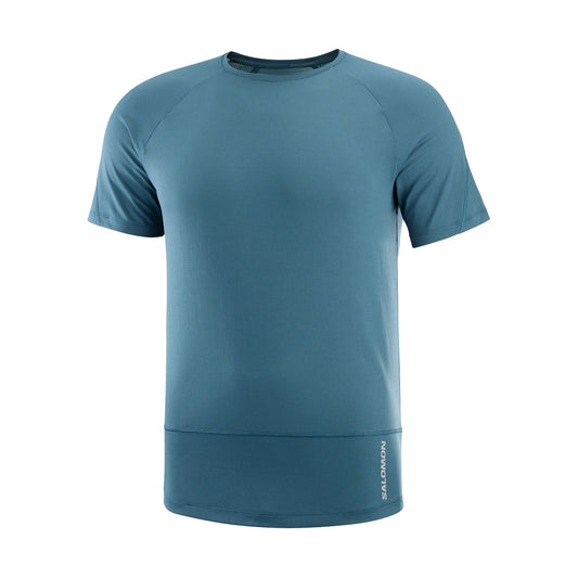 Blue athletic t-shirt on a white background