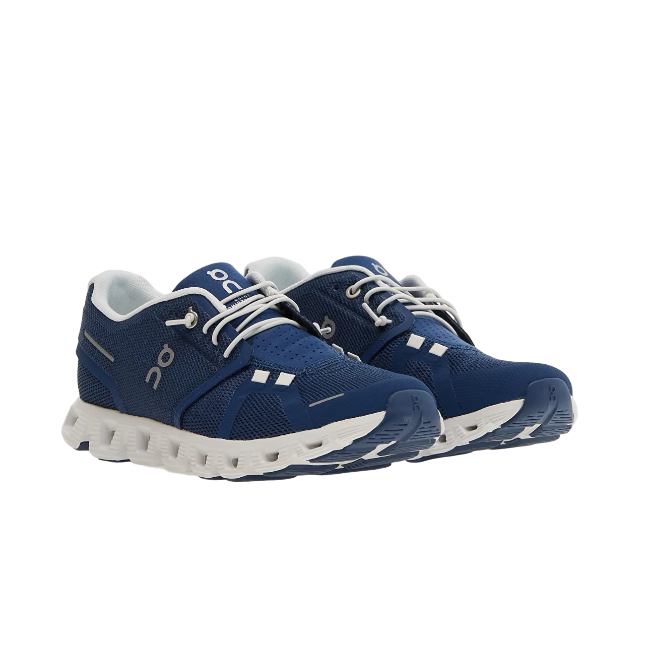 ON Women's Cloud 5 Denim White running shoe, lightweight and cushioned