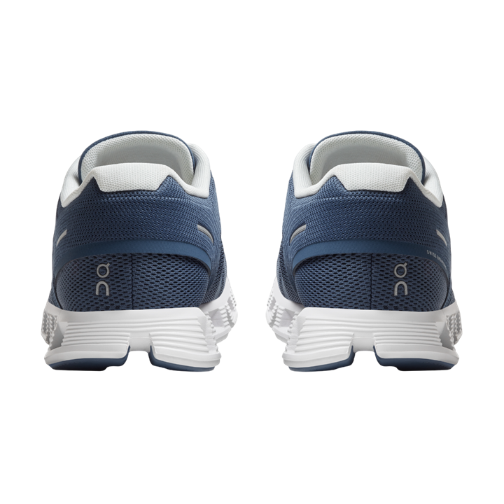 ON Women's Cloud 5 Denim White running shoe, lightweight and cushioned