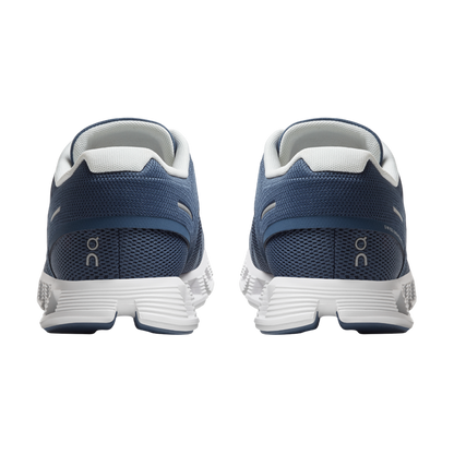 ON Women's Cloud 5 Denim White running shoe, lightweight and cushioned