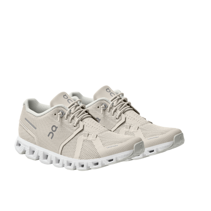 ON Women's Cloud 5 Pearl White running shoe, lightweight and cushioned at Op Athlete Supply