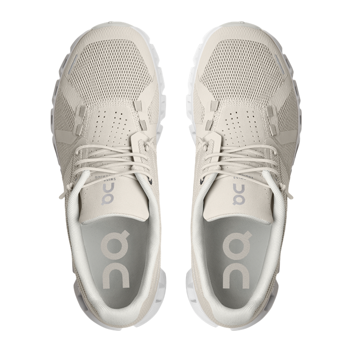 ON Women's Cloud 5 Pearl White running shoe, lightweight and cushioned at Op Athlete Supply