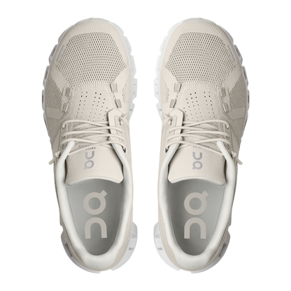 ON Women's Cloud 5 Pearl White running shoe, lightweight and cushioned at Op Athlete Supply