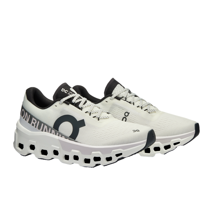 ON Women's Cloudmonster 2 Undyed Frost running shoe, cushioned and eco-friendly at Op Athlete Supply