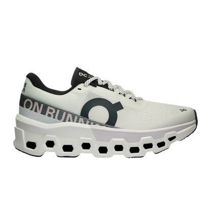 ON Women's Cloudmonster 2 Undyed Frost running shoe, cushioned and eco-friendly