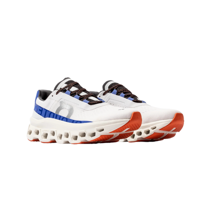 ON Women's Cloudmonster Frost Cobalt running shoe, cushioned for maximum comfort at Op Athlete Supply.