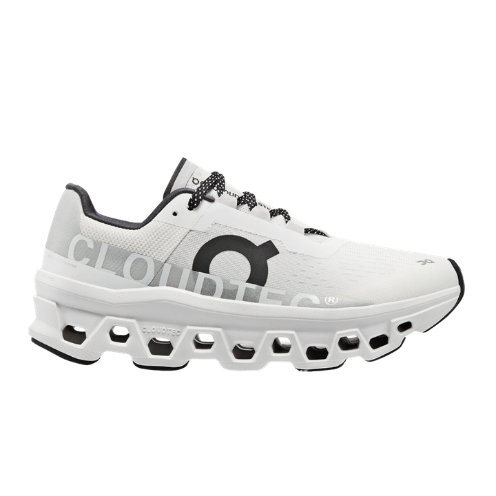 ON Women's Cloudmonster Undyed White running shoe, lightweight and breathable