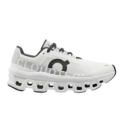 ON Women's Cloudmonster Undyed White running shoe, lightweight and breathable