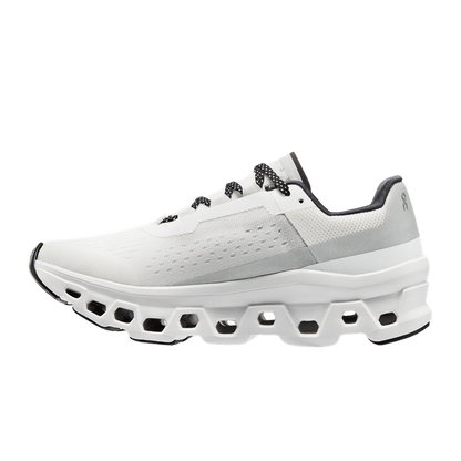 ON Women's Cloudmonster Undyed White running shoe, lightweight and breathable